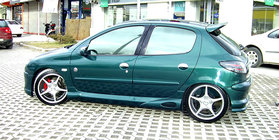 Peugeot 206 1998–2024 Sideskørter (klar til lakering) foto 1
