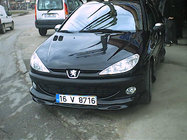 Peugeot 206 1998–2024 Front nederste spoilerlæbe (til lakering) foto 2
