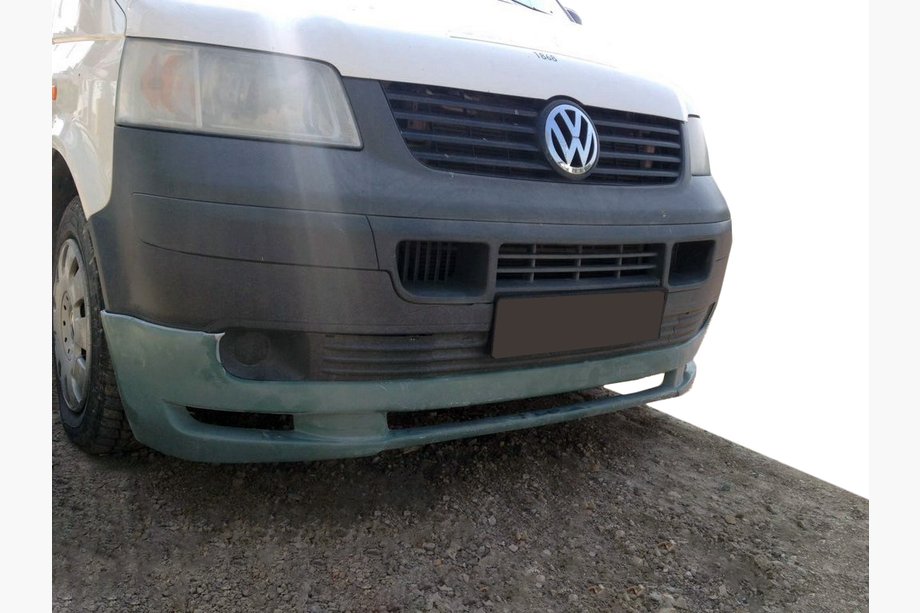 Volkswagen T5 Transporter 2003–2010 Forreste nedre ABT frontlæbe med canards (til lakering) Foto 2