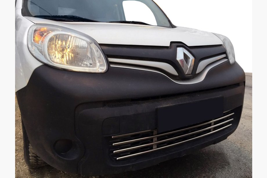Renault Kangoo 2008–2020 Hel grillindsats til kofanger (rustfrit stål) Image