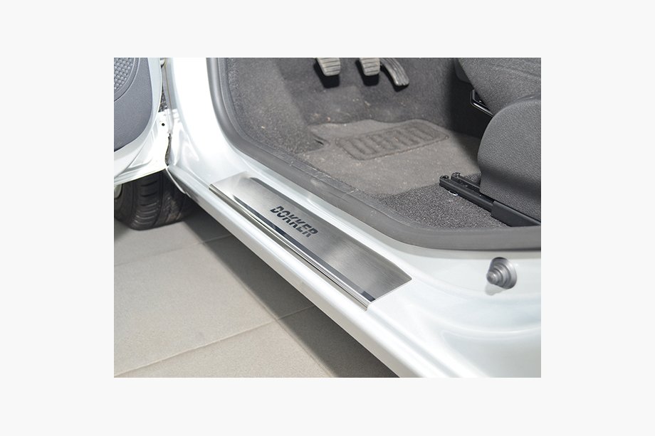 Renault Dokker 2013–2022 Dørtrinslister Nathaniko (4 stk., rustfrit stål) Premium - 3M tape, 0,8 mm Image