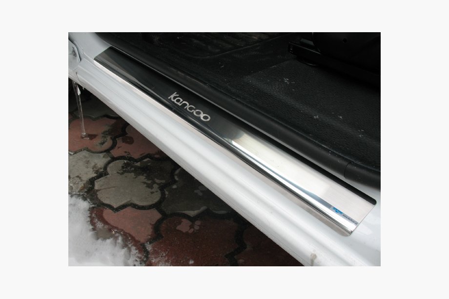 Renault Kangoo 2008–2020 Dørtrinslister Nathaniko (4 stk., rustfrit stål) Premium - 3M tape, 0,8 mm Image