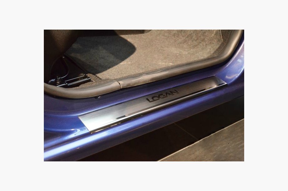 Renault Logan MCV 2013–2022 Dørtrinslister Nathaniko (4 stk., rustfrit stål) Standard - Lohmann tape, 0,5 mm Image
