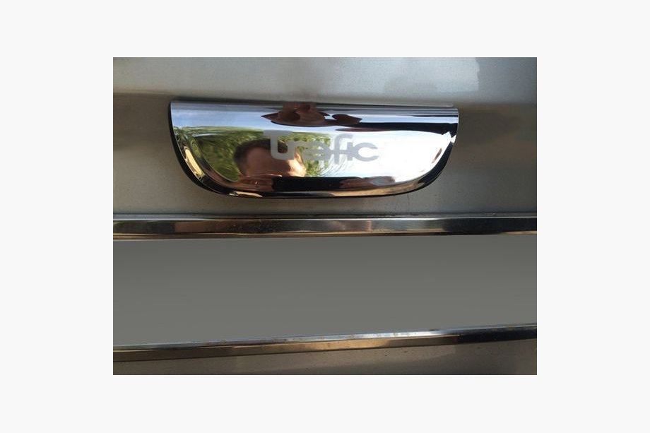 Renault Trafic 2001–2015 Kromliste over nummerpladen (hængslede bagdøre, rustfrit stål) Uden logo Image