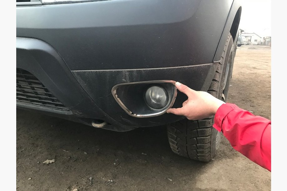 Renault Duster 2008–2017 Tågelygte-kromrammer i rustfrit stål 2008-2013 (2 stk.) Foto 2