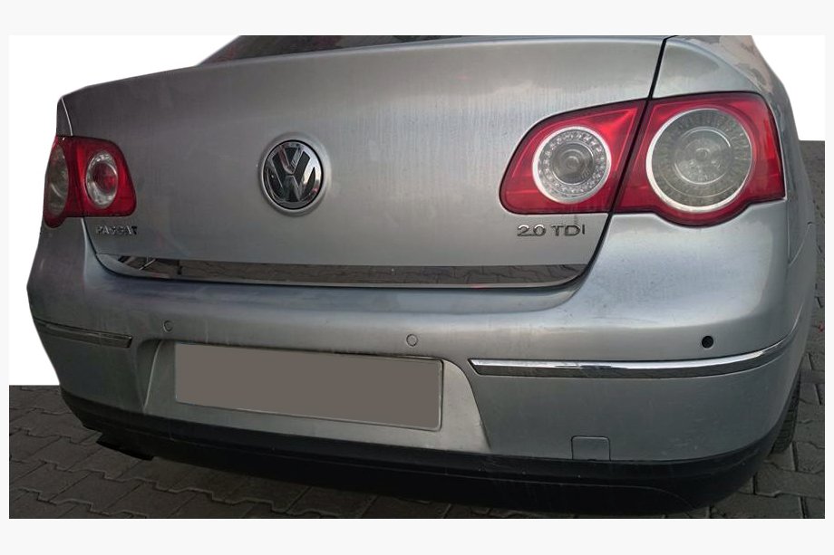 Volkswagen Passat B6 2006–2012 Bagklapskantliste (rustfrit stål) OmsaLine - italiensk rustfrit stål Image