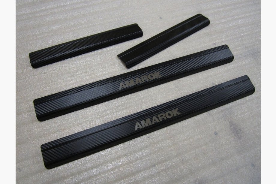 Volkswagen Amarok 2010–2022 Dørtrinslister Nathaniko (4 stk., rustfrit stål) Standard - Lohmann tape, 0,5 mm Foto 2