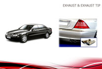 Mercedes S-class W220 1998–2005 Udstødningsenderør V2 (2 stk.) foto 7