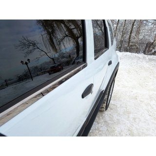 Vindueslister sort krom (4 stk., rustfrit stål) Renault Duster 2008–2017 foto 1