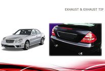 Mercedes E-klasse W211 2002–2009 Udstødningsenderør V2 (2 stk.) foto 4
