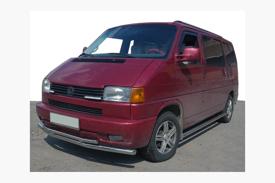 Volkswagen T4 Transporter 1990–2003 Forreste dobbelt kaenguruboejle ST014 (rustfrit staal) Foto 2