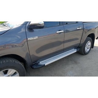Sidetrin Allmond Grey (2 stk., aluminium) foto 1