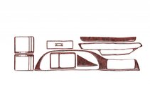 Citroen Jumpy 1996–2007 Instrumentbrætpanel-indsatser (Meric) foto 2