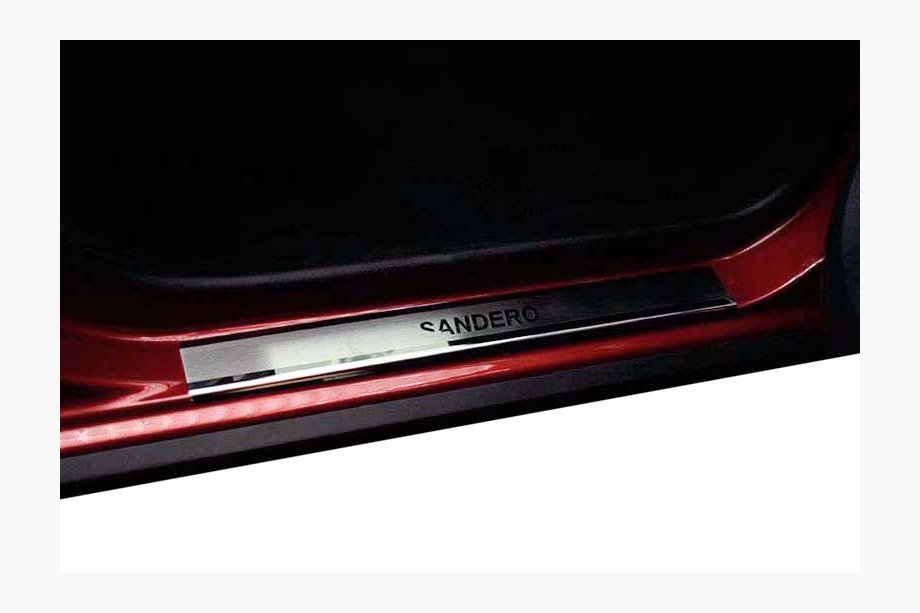 Renault Sandero 2007–2013 Dørtrinslister Nathaniko (4 stk., rustfrit stål) Standard - Lohmann tape, 0,5 mm Image