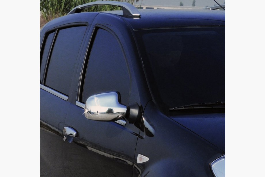 Dacia Logan MCV 2004–2014 Krom spejldæksler (2 stk.) Carmos - Forkromet plast Image