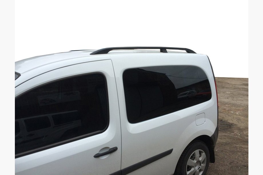 Renault Kangoo 2008–2020 Sorte tagrælinger Standard base, plastfødder Image