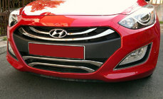 Hyundai I-30 2012–2017 Kromlister til nedre kølergrill, Type 2 (rustfrit stål) foto 1