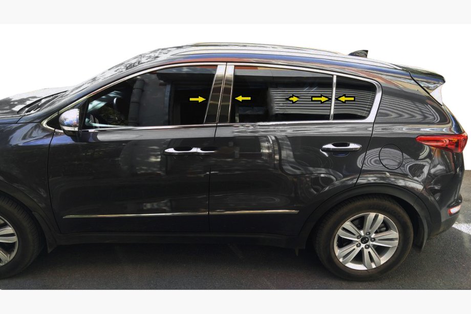 Kia Sportage 2015–2021 Dørstolpelister i rustfrit stål Image