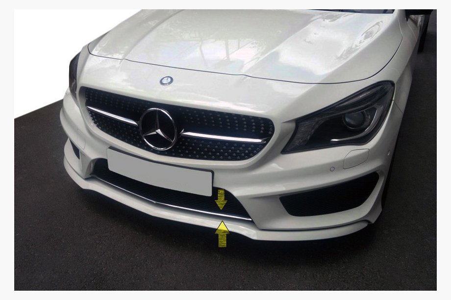 Mercedes CLA C117 2013–2019 Dækliste til kofangergrill (rustfrit stål) Image