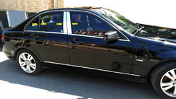Mercedes C-class W204 2007–2015 Stolpedæksler (rustfrit stål) foto 1