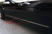 Mercedes C-class W204 2007–2015 NEDSAT! Rustfri stålbeklædning til dørlister foto 1