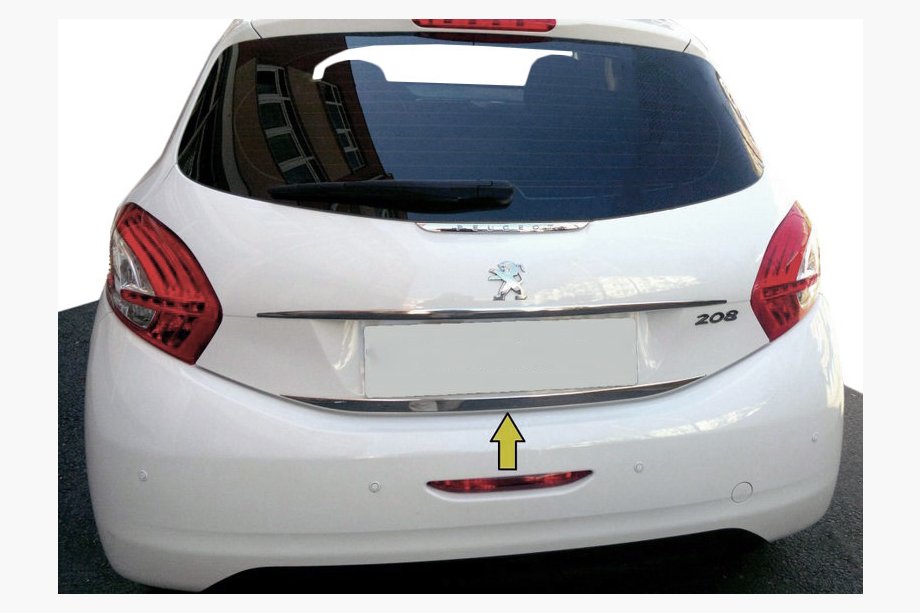 Peugeot 208 2012–2019 Bagagerumskantliste (rustfrit stål) Image