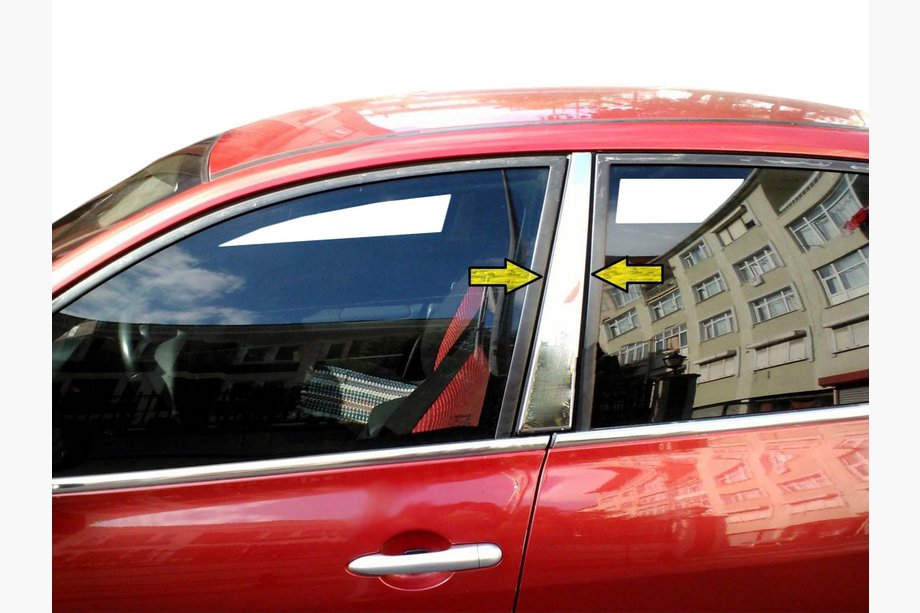 Renault Megane II 2004–2009 Stolpedæksler (2 stk., rustfrit stål) Image