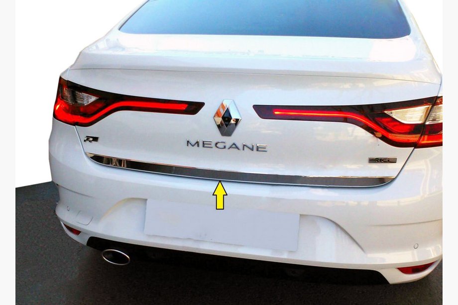 Renault Megane IV 2016–2025 Kantliste til bagklap (Sedan, rustfrit stål) OmsaLine - italiensk rustfrit stål Image