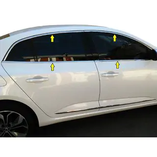 Komplet vindueslister (Sedan, 12 stk., rustfrit stål) foto 2