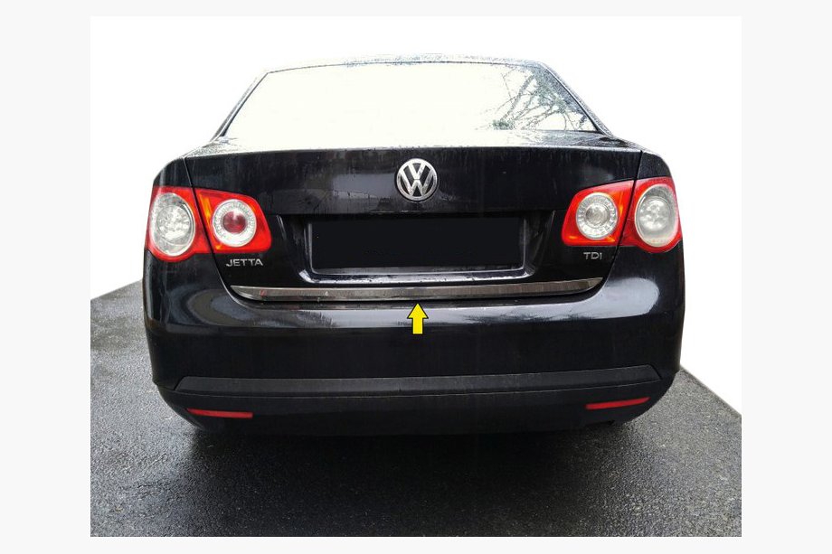 Volkswagen Jetta 2006–2011 Bagklapskantliste (rustfrit stål) OmsaLine - italiensk rustfrit stål Image