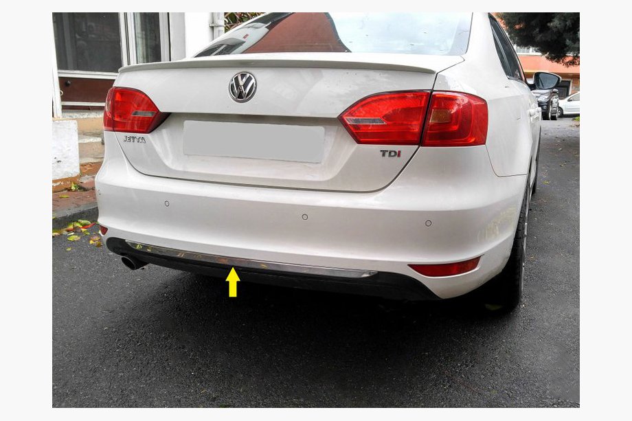 Volkswagen Jetta 2011–2018 Bagkofanger kantliste 2011-2013 (rustfrit stål) Image