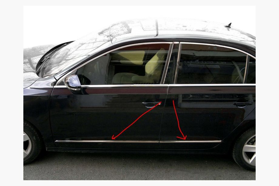 Volkswagen Jetta 2011–2018 Dørlister i rustfrit stål Image