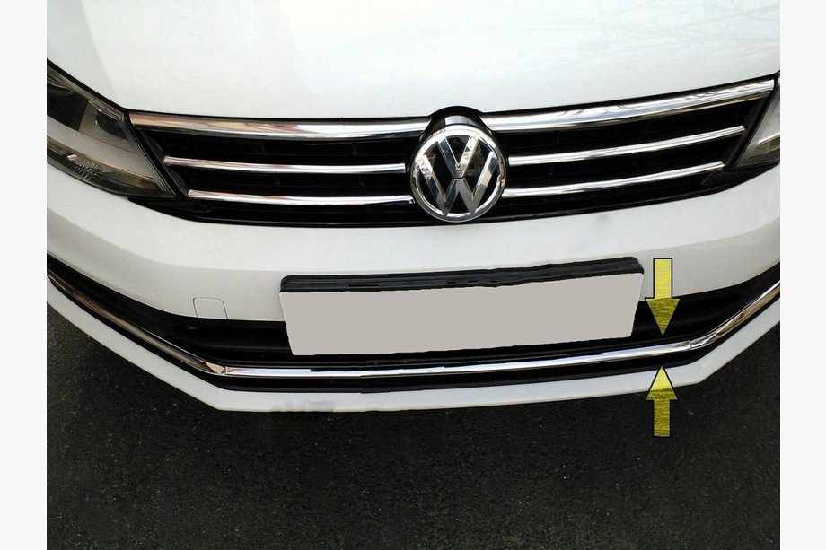 Volkswagen Jetta 2011–2018 Kromlister til kofangergrill 2014-2018 Carmos (rustfrit stål) Image