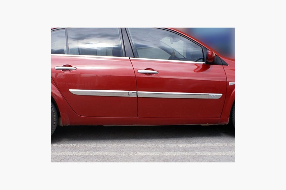 Renault Megane II 2004–2009 Bred dørkromliste 2004-2006 (4 stk., rustfrit stål) Image