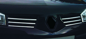 Renault Megane II 2004–2009 Kølergrill-lister (model 2004-2006, 6 stk., rustfrit stål) OmsaLine - italiensk rustfrit stål foto 4