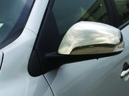 Renault Fluence 2009–2016 Spejlkåber til sidespejle (2 stk., rustfrit stål) Carmos - Tyrkisk stål foto 2