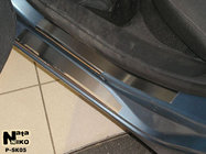 Skoda Octavia II A5 2010–2013 Krom dørtrinslister Nataniko (8 stk., rustfrit stål) Standard - Lohmann tape, 0,5 mm foto 2