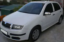 Skoda Fabia 2000–2007 Spejlkapper 2006↗ (2 stk., rustfrit stål) foto 4