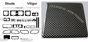 Skoda Fabia 2000–2007 Tilbud!!! Instrumentbordbeklædning (carbon-look) foto 1