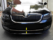 Skoda Octavia III A7 2013–2019 Kromliste til forreste kofanger 13-17 (rustfrit stål) OmsaLine - italiensk rustfrit stål foto 2