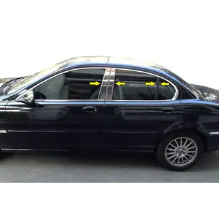 Stolpedæksler (rustfrit stål) Jaguar X-Type 2001–2009 foto 1