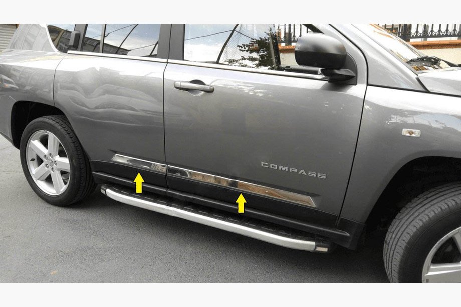 Jeep Compass 2006–2016 Dørliste Titiz (rustfrit stål) Image