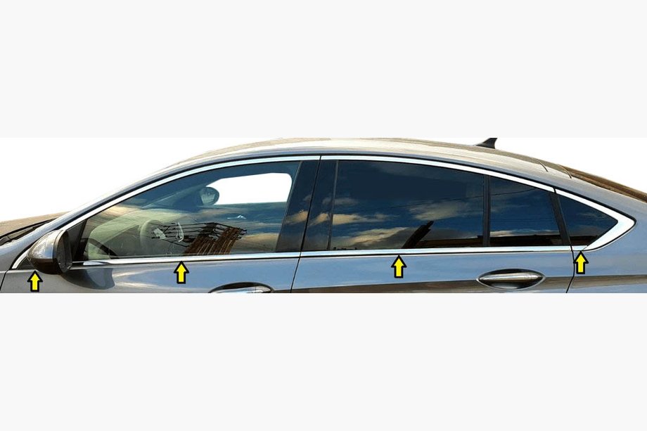 Opel Insignia 2017–2022 Vindueslister (8 stk., rustfrit stål) Image