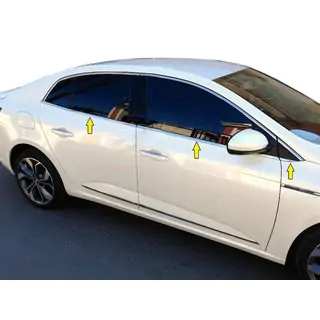 Nedre vindueslister (Sedan, 6 stk., rustfrit stål) foto 1