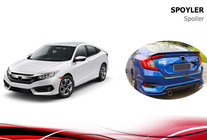Honda Civic Sedan X 2016–2021 Spoiler Niken V3 (til lakering) foto 3