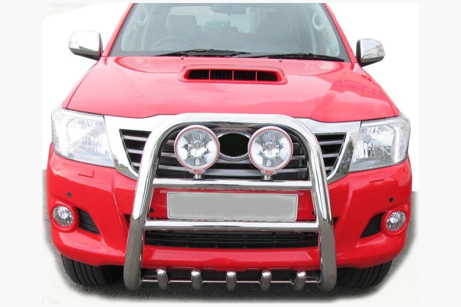 Toyota Hilux 2006–2015 Bullbar QT007 (rustfrit stål) Image