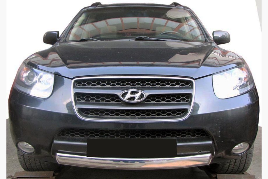 Hyundai Santa Fe 2 2006–2012 Frontbøjle ST008-Oval (rustfri) Image