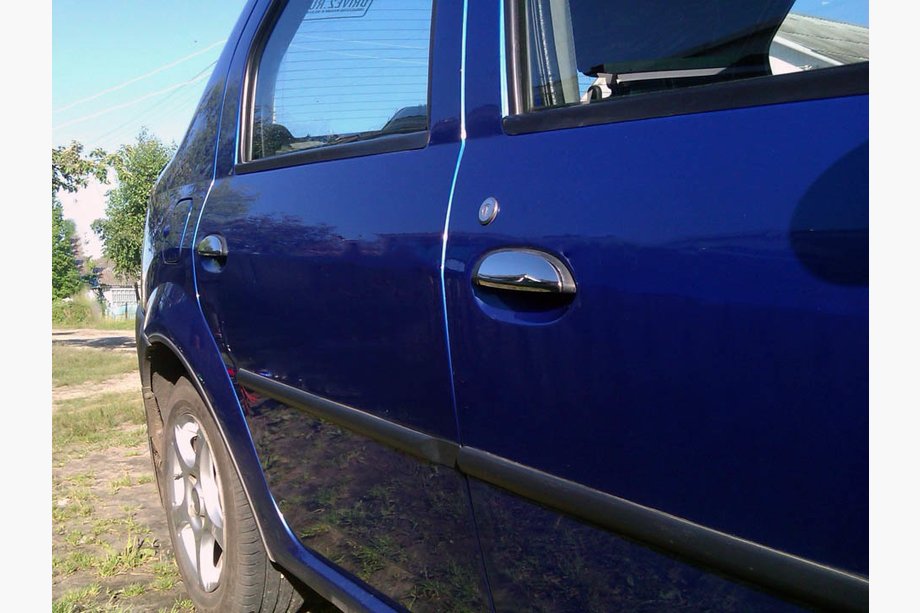 Renault Logan I 2005–2008 Dørgrebsdæksler (4 stk., rustfrit stål) OmsaLine - italiensk rustfrit stål Image
