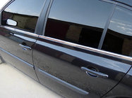 Renault Megane II 2004–2009 Udvendige vindueslister i rustfrit stål (4 stk.) Sedan/Stationcar, Carmos - tyrkisk rustfrit stål foto 1