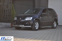 Suzuki Grand Vitara 2005–2017 Dobbelt frontbøjle 60/42 mm (rustfrit stål) foto 4